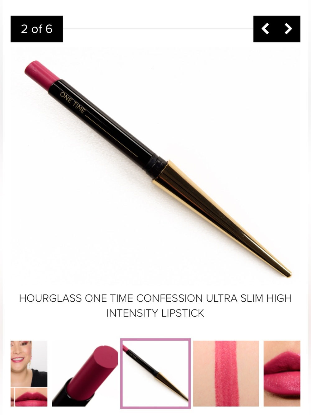 HOURGLASS ONE TIME CONFESSION ULTRA SLIM HIGH
INTENSITY LIPSTICK